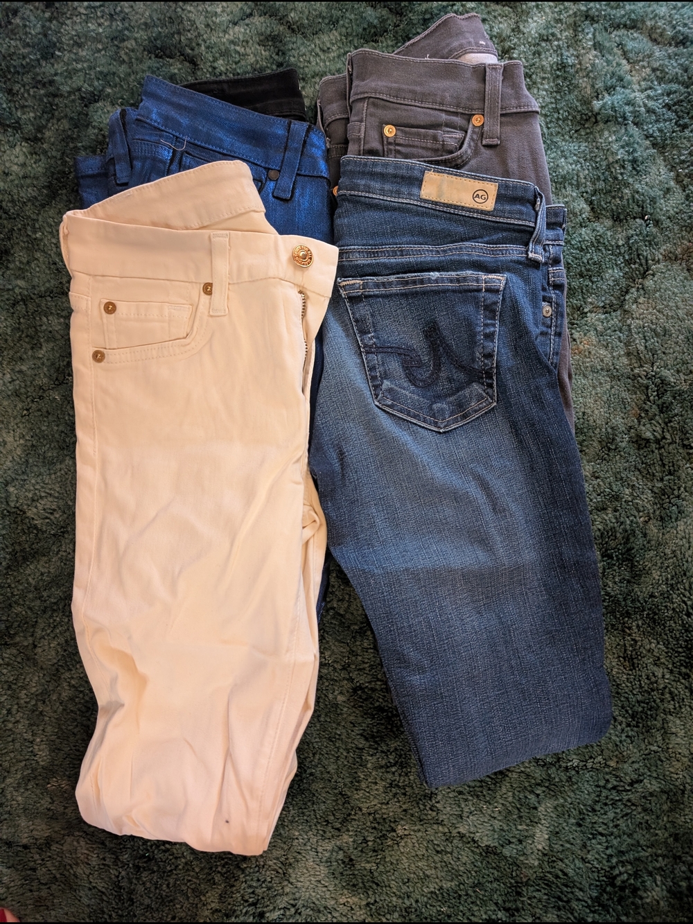 Mixed Women’s Jeans Pack - White, Gray & Metallic Blue Denim